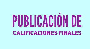 PUBLICACIÓN DE NOTAS FINALES CURSO 2019/2020